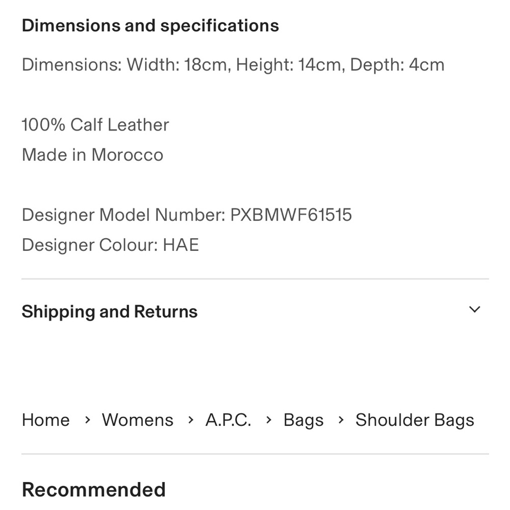 APC Mini Grace Crossbody in Lilac - Picture 9 of 9